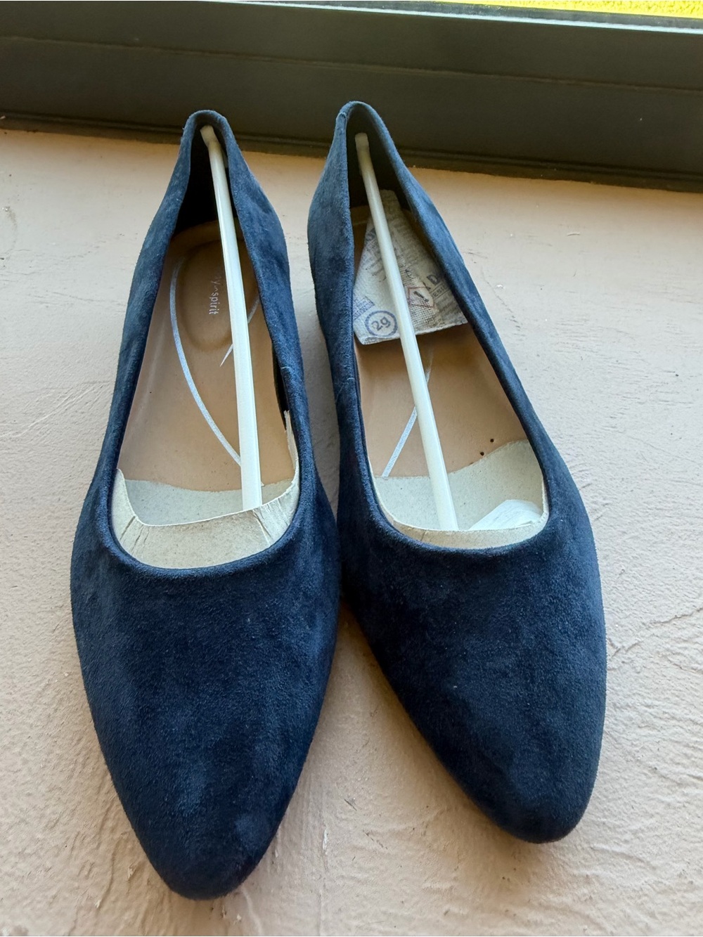 Easy Spirit navy blue suede slip-on block heel pumps Size 9.5 M